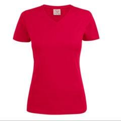 t-shirt heavy dames rood